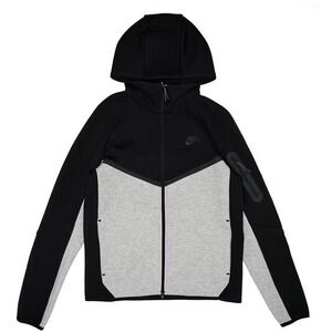 Men's Nike Tech Fleece Black Grey Hoodie size XL